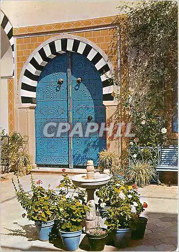 Cartes postales moderne Sidi Bou Said Cour interieure