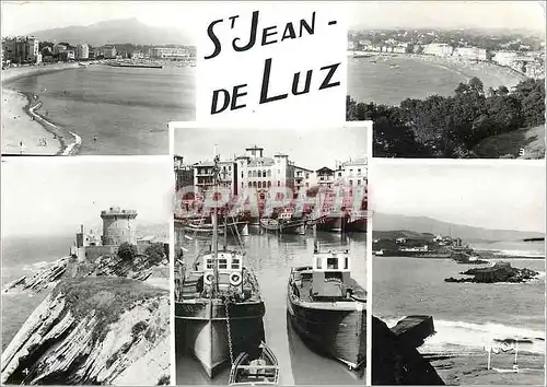 Cartes postales moderne St Jean de Luz Le port et la Maison de l'Infante Bateaux