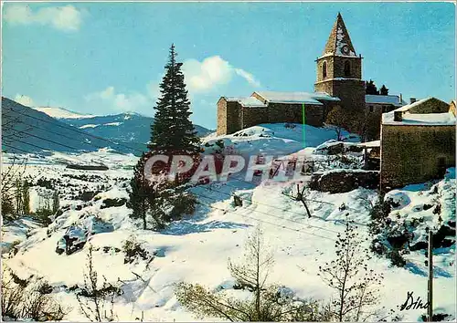 Cartes postales moderne Bolquere Station ete hiver Antique Eglise sous la neige