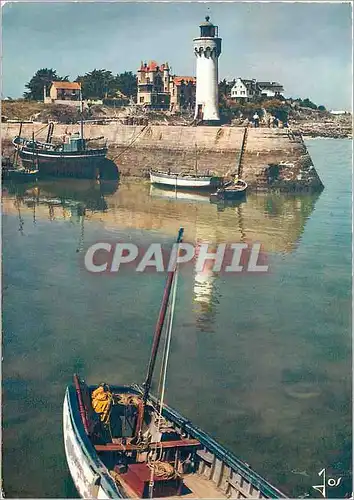 Moderne Karte Quiberon Morbihan Le Phare et la Digue de Port Haliguen