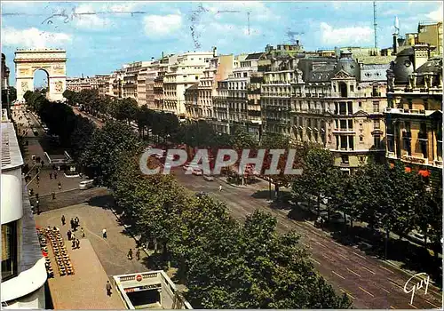 Cartes postales moderne Paris L'Avenue des Champs Elysees au fond l'arc de triomphe de l'Etoile