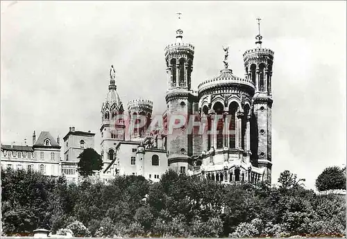 Moderne Karte Lyon Les Tours de la Basilique Notre Dame de Fourviere