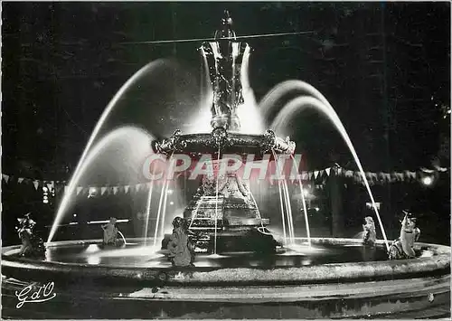 Cartes postales moderne Clermont Ferrand Fontaine de la Plage Delille illuminee