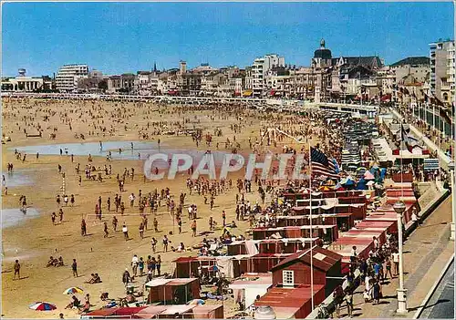 Moderne Karte Les Sables d'Olonne Vendee La plage et le remblai