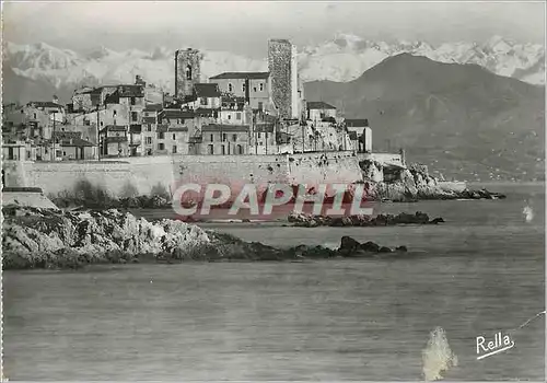 Cartes postales moderne Antibes Les remparts et la chaine des Alpes