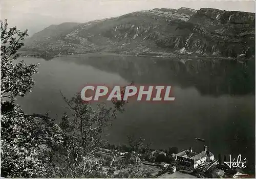 Moderne Karte Abbaye d'Hautecombe Rocher de Brison Vue aerienne