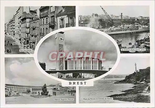 Cartes postales moderne Brest Rue Jean Jaures Le Croiseur Ecole Jeanne d'Arc Bateau