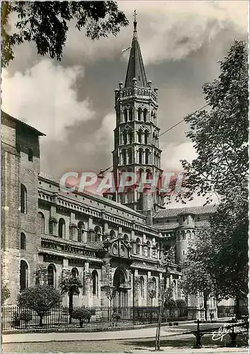 Moderne Karte Toulouse Clocher de la Basilique St Sernin