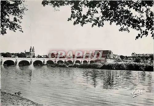 Moderne Karte Tours Vue generale La celebre Pont de Pierre