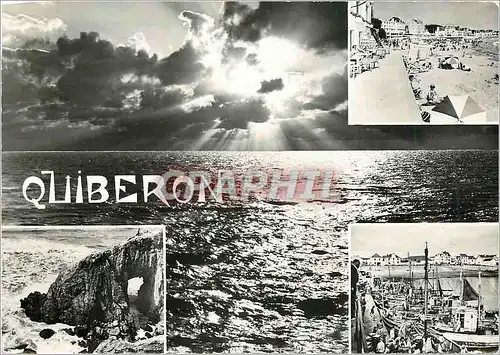 Cartes postales moderne Quiberon La Plage Grotte de Kergroix Le Port