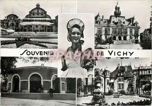 Cartes postales moderne Vichy Allier Casino Hotel de Ville Bourbonnaise Source Hopital Pavillon Sevigne