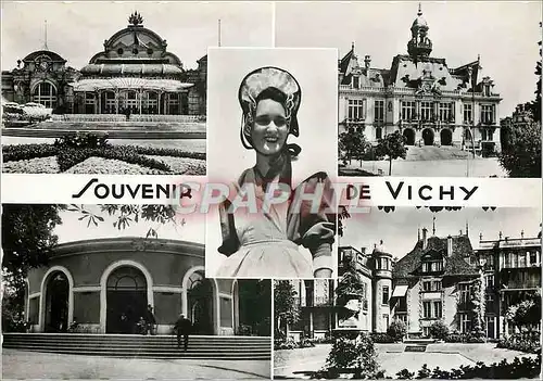 Moderne Karte Vichy Allier Casino Hotel de Ville Bourbonnaise Source Hopital Pavillon Sevigne