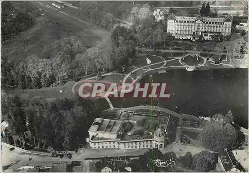 Moderne Karte Bagnoles de l'Orne Orne Vue aerienne Le Casino du Lac et le Grand Hotel