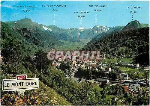Cartes postales moderne Le Mont Dore Vue generale Le Puy de Sancy