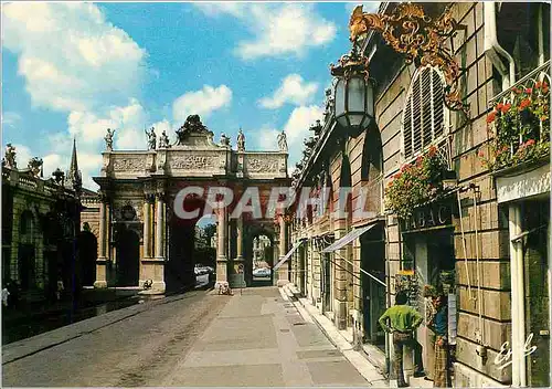 Cartes postales moderne Nancy Meurthe et Moselle La rue Here et l'arc de triomphe