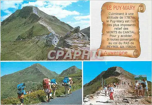 Cartes postales moderne Sur les Monts du Cantal Auvergne Le massif montagneux de Puy Mary