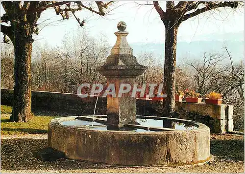 Moderne Karte Centre Saint Hugues de Biviers Fontaine d'eau vive devant la vieille maison