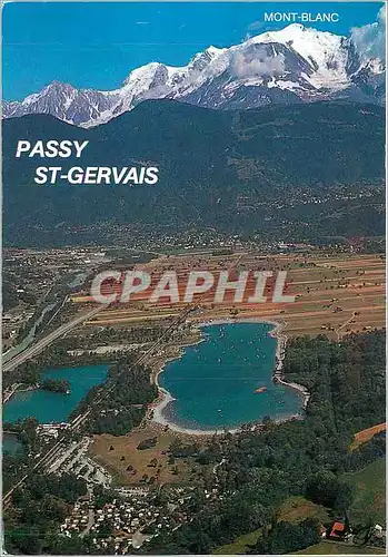 Cartes postales moderne Vallee de l'Arve Haute Savoie Vue aerienne du camping et du plan d'eau de Passy