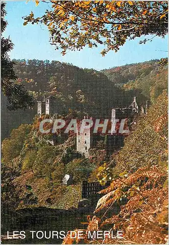 Cartes postales moderne Les Tours de Merle Cite feodale surplombant la Maronne