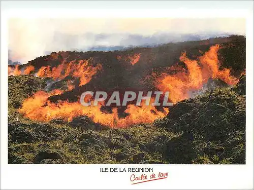 Moderne Karte Ile de la Reunion France Ocean Indien