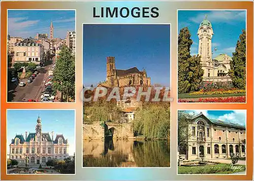 Cartes postales moderne Limoges Haute Vienne Pont et cathedrale St Etienne