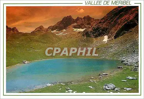 Moderne Karte Savoie France Vallee de Meribel en Vanoise Lac de Chanrouge