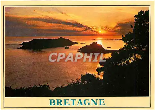Moderne Karte Couleurs de Bretagne Derniers reflets sur le cote bretonne