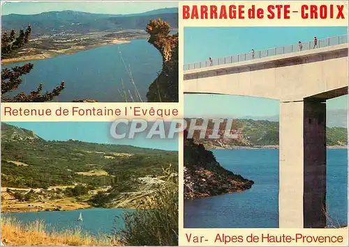 Moderne Karte Barrage de Sainte Croix Alpes de Haute Provence Var