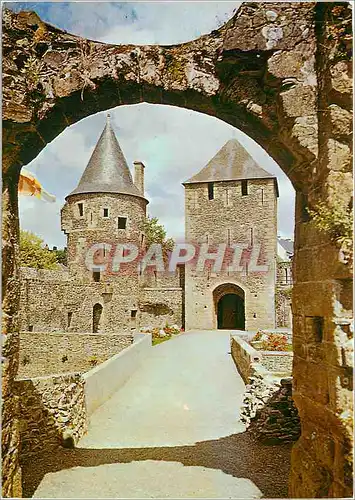 Moderne Karte Fougeres Ille et V Le Chateau Feodal Tours de l'Entree Guemadeux et la Haye St Hilaire