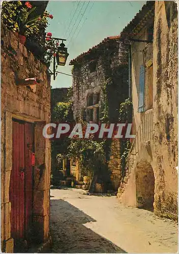 Moderne Karte Aigueze Vieux Village Medieval situe en aval des Georges de l'Ardeche