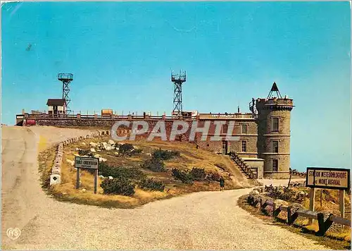 Moderne Karte Observatoire du Mont Aigoual L'Arrivee et le Parking