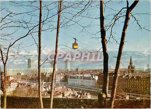 Cartes postales moderne Grenoble Vue de Grenoble et le Telepherique
