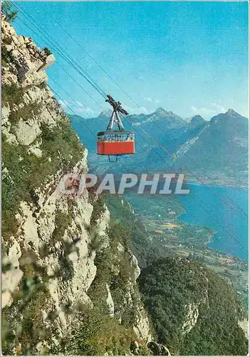 Cartes postales moderne Lac d'Annecy Telepherique du Mont Veyrier Vue sur le Massif des Bauges