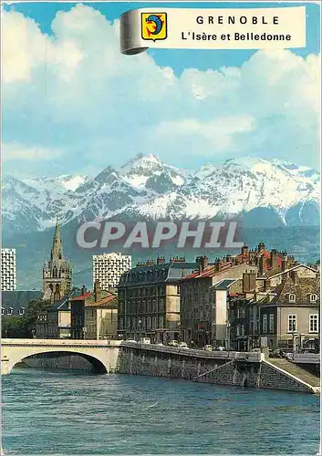 Cartes postales moderne Grenoble L'Isere L'Eglise Saint Andre et la chaine de Belledonne