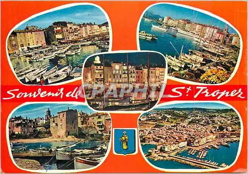 Cartes postales moderne Saint Tropez Var Le port quai Frederic Mistral et quai Jean Jaures