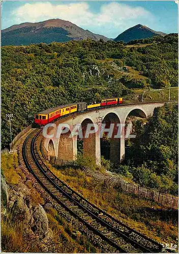 Cartes postales moderne La Cerdagne Francaise Le petit train Ligne SNCF de Villefranche de Conflent a la Tour de Carol