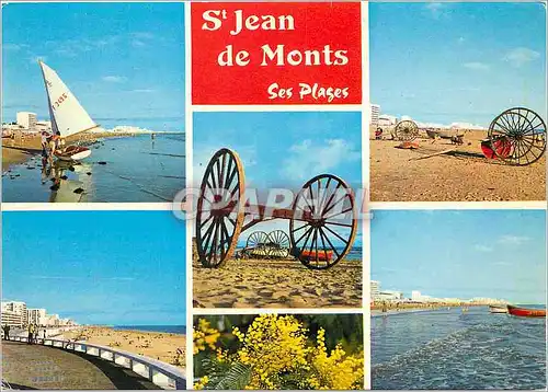 Moderne Karte St Jean de Monts Vue sur les plages