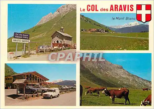 Cartes postales moderne Le Col des Aravis Haute Savoie Chapelle Ste Anne Vue sur le Mont Blanc