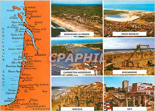 Cartes postales moderne En Parcourant des Landes Seignosse Vieux Boucau Capbreton Hossegor Biscarosse Dax Mimizan