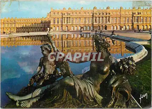 Moderne Karte Chateau de Versailles Yvelines Le Parterres d'eau et le Chateau