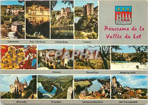 Cartes postales moderne Panorama de la Vallee du Lot