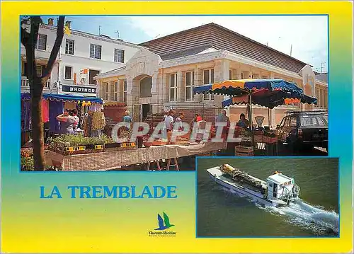 Moderne Karte La Tremblade Charente Maritime Le marche sur la place