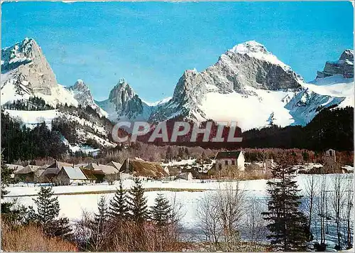 Cartes postales moderne La Drome Lus La Croix Haute Le hameau de la Jarjatte sous la neige Crete des Aiguilles