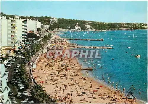 Moderne Karte La Cote d'Azur Juan les Pins La promenade du soleil et la plage