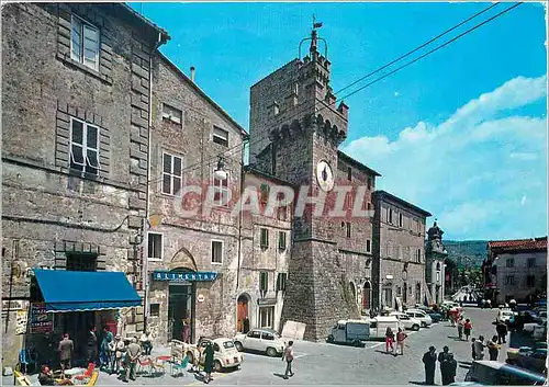 Moderne Karte Santa Fiora Piazza Garibaldi e Torre Aldobrandesca