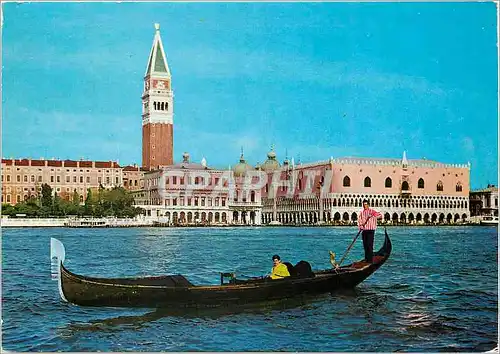 Cartes postales moderne Venezia Bassin S Marco et Gondole