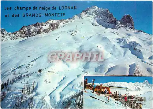 Moderne Karte Les Champs de neige de Lognan et des Grands Montets