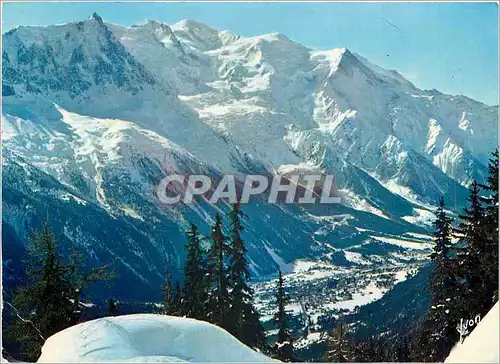 Cartes postales moderne Vallee de Chamonix et le Mont Blanc Haute Savoie vus du Super Chamonix La Flegere