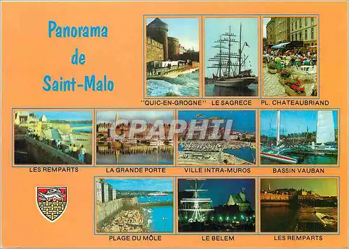 Cartes postales moderne Panorama de Saint Malo