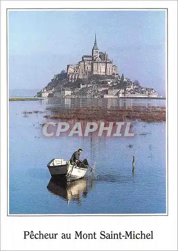 Cartes postales moderne Pecheur au Mont Saint Michel